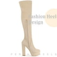 thumbnail image 4 of Unique Bargains Women's Block Heel Platform Over the Knee Thigh High Boots, 4 of 4