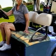 thumbnail image 3 of Renewold Golf Cart Seat Cover Portable Golf Blanket Keeps Seat Comfortable and Clean Universal Fit for Most Golf Carts, Hawaiian Palm Tree Retro, 3 of 5