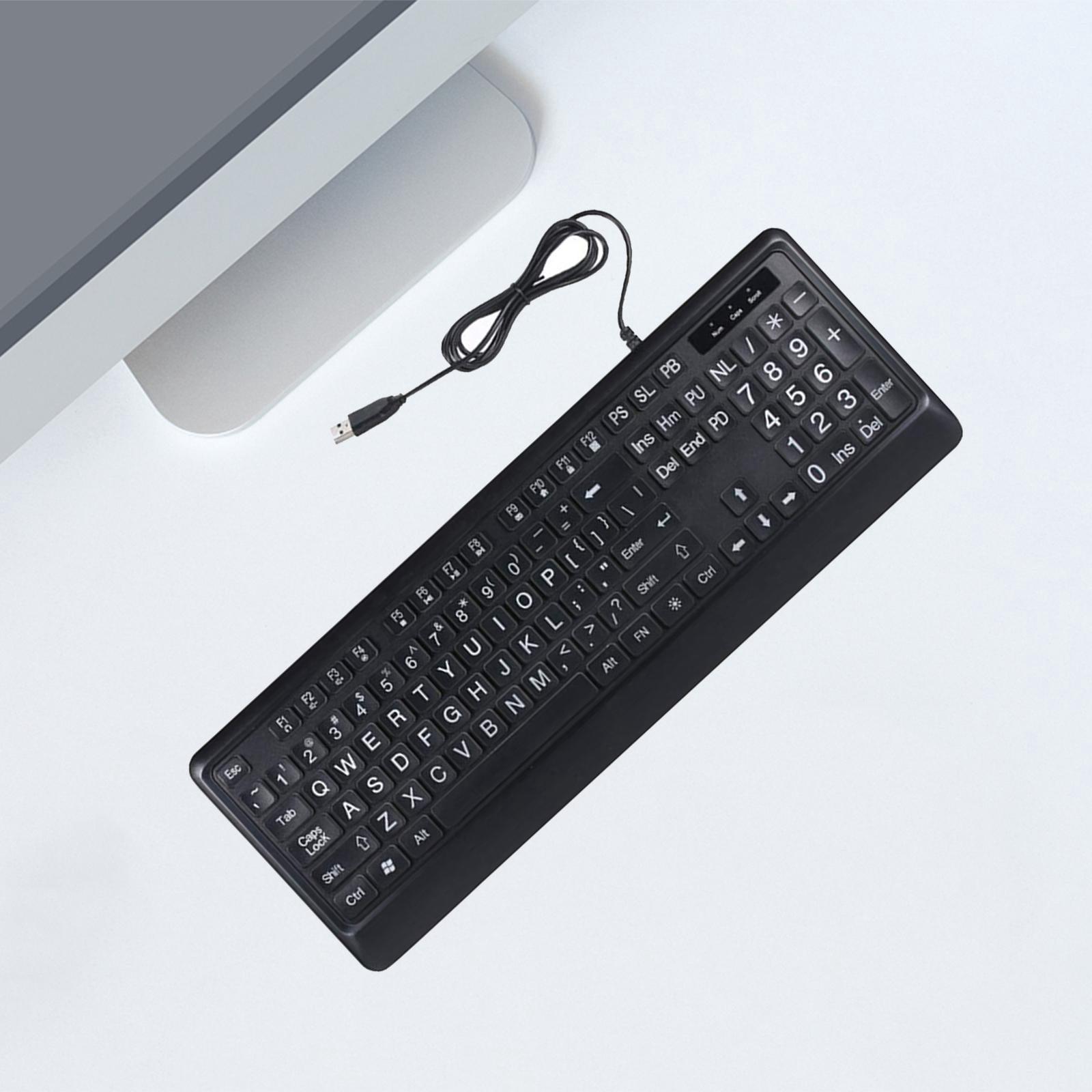 Wzmzjy Backlit Keyboard 106 Keys Durable Mechanical Feeling Numeric Keypad for Computer