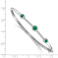 thumbnail image 2 of Primal Gold 14 Karat White Gold Diamond and Cabochon Emerald Bangle, 2 of 3