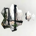thumbnail image 5 of Hexagon Mirror Wall Stickers 12-Pack, 4.6" Acrylic Adhesive Tiles, Diy Geometric Backsplash for Bedroom, Living-Room, Dresser, Renters Friendly, No Drill, Multi-Angle Light , 12Pcs Wall Stickers, 5 of 5
