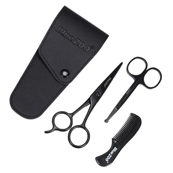 Juego de tijeras de barba jinwen Barba nariz orejas tijeras con peine
