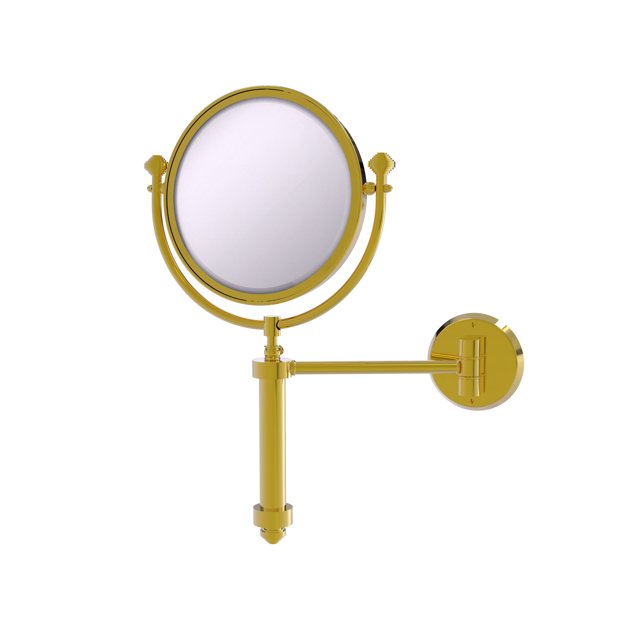 Southbeach Collection Wall Mounted Make-Up Mirror 8 Inch Diameter with 5X Magnification - SB-4/5X-PB
