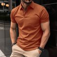thumbnail image 2 of Shirts for Men Slim Fit Short Sleeve Golf Shirts Fashion Casual Buttons Lapel Business Casual Shirt, 2 of 4