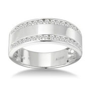 1/4 Carat Diamond Double Row White Gold Band
