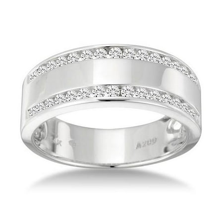 1/4 Carat Diamond Double Row White Gold Band