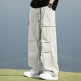 thumbnail image 7 of Mens Outdoor Sports Cargo Pants Multi-Pockets Elastic Waist Solid Color Trousers Hiking Camping Activewear Fathers Gift, 7 of 7