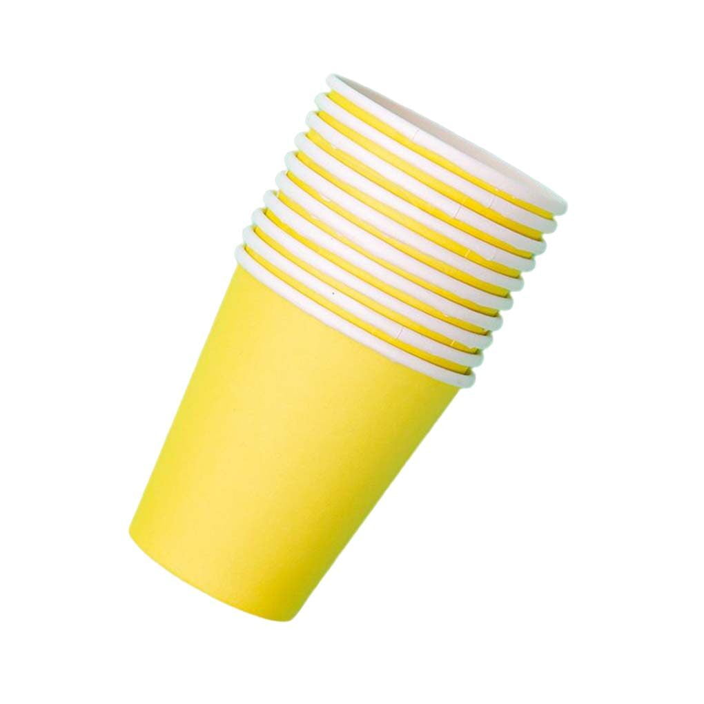 TureClos 10pcs Paper Cups Colors Kindergarten Disposable Cup Papers ...