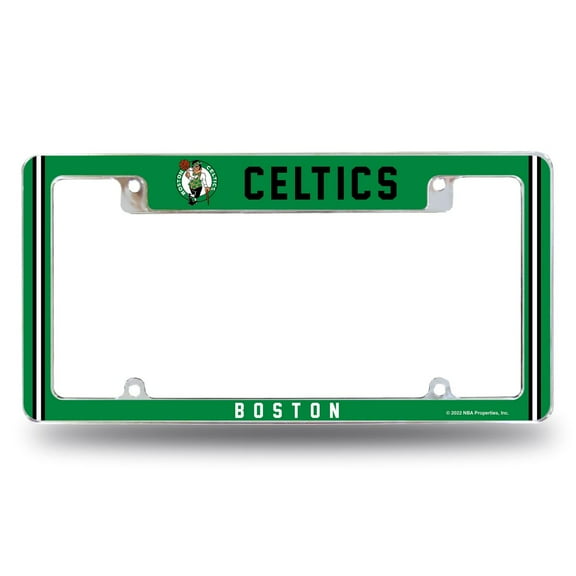Boston Basketball Celtics Chrome Metal License Plate Frame