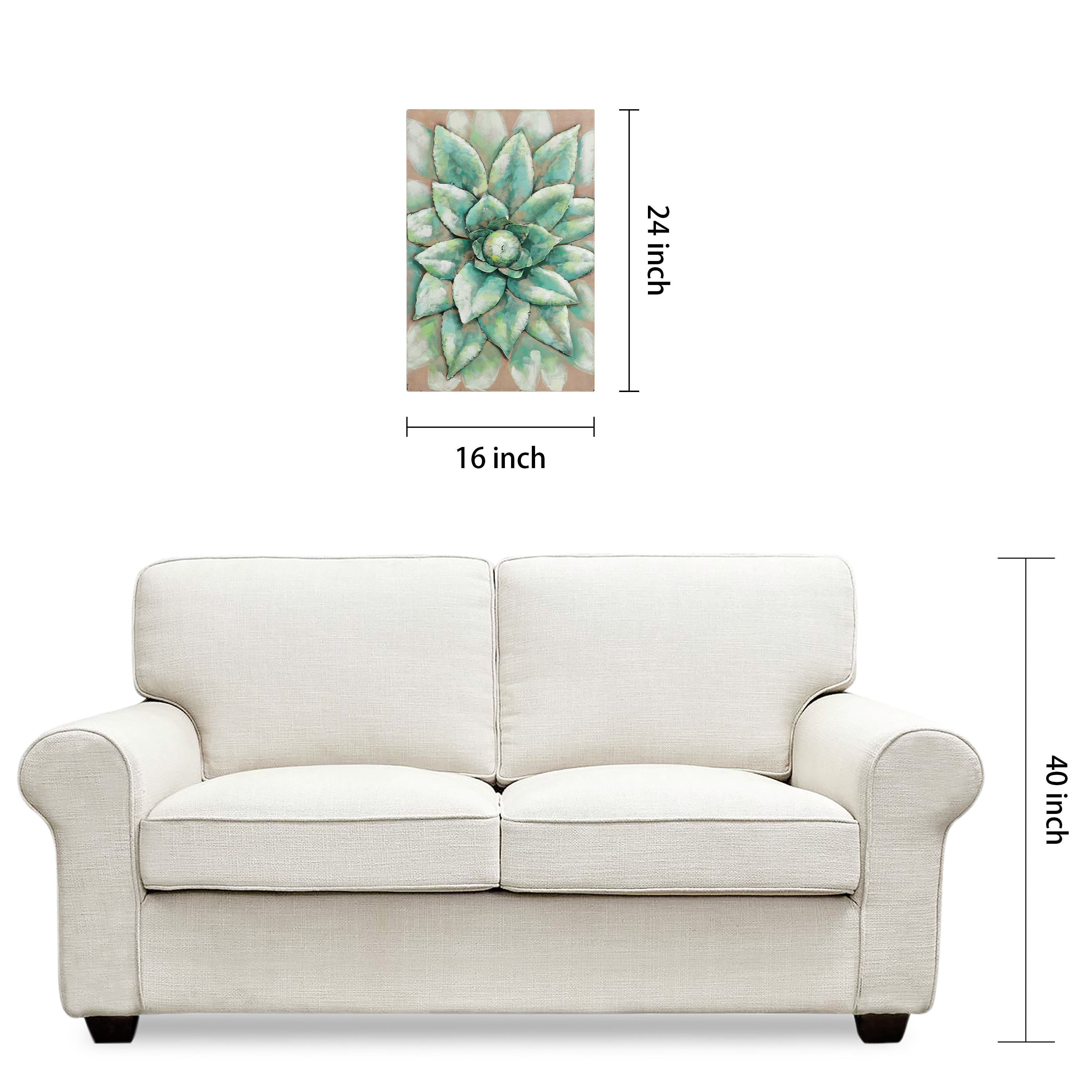 Empire Art Direct "Succulent" Mixed Media Iron Hand Painted Dimensional Wall Art