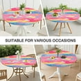 thumbnail image 7 of Colorful Cloud Star Pattern Round Fitted Tablecloth with Elastic Edge,Dining Table Cover Waterproof,Outdoor Round Tablecloth for Camping,Dining,Indoor and Outdoor, 7 of 7