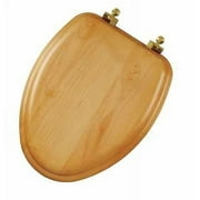 BEMIS Mayfair Elongated Oak Wood Toilet Seat