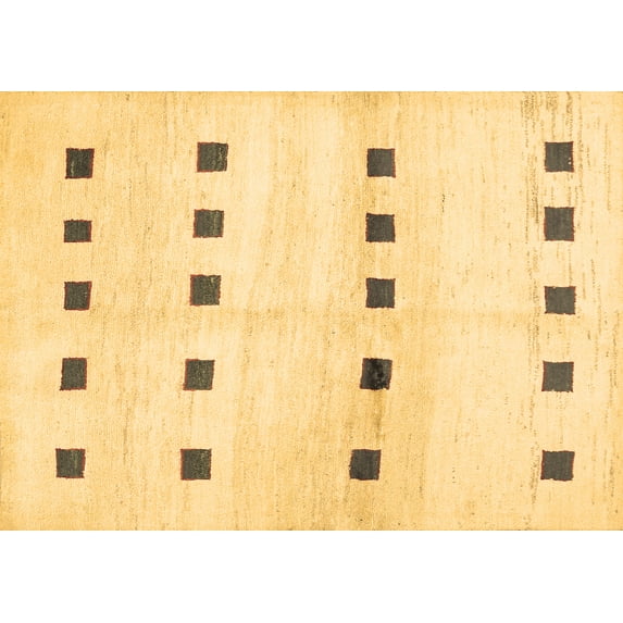 Ahgly Company Indoor Rectangle Solid Brown Modern Area Rugs, 5' x 7'