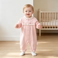 thumbnail image 2 of JFOPQVSM Newborn Baby Girl Clothes Preemie Fall Winter Floral Outfits Infant 0 3 6 12 18 Months Romper,Cute Babies Jumpsuits, 2 of 5