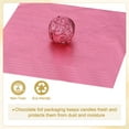thumbnail image 4 of 5x5 Inch Foil Candy Wrappers, Square Orange Pattern Aluminium Foil Candy Wrapping Paper Pink, 100 Pcs, 4 of 7