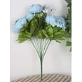 thumbnail image 2 of Paquete de 1 flores falsas, peonías artificiales vintage, flores de seda, decoración del hogar para bodas, 2 of 5