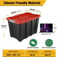 V12 11Gal Plastic Bins with Latching Lids Stackable Tote Box Containers with Lock Hole & Handle