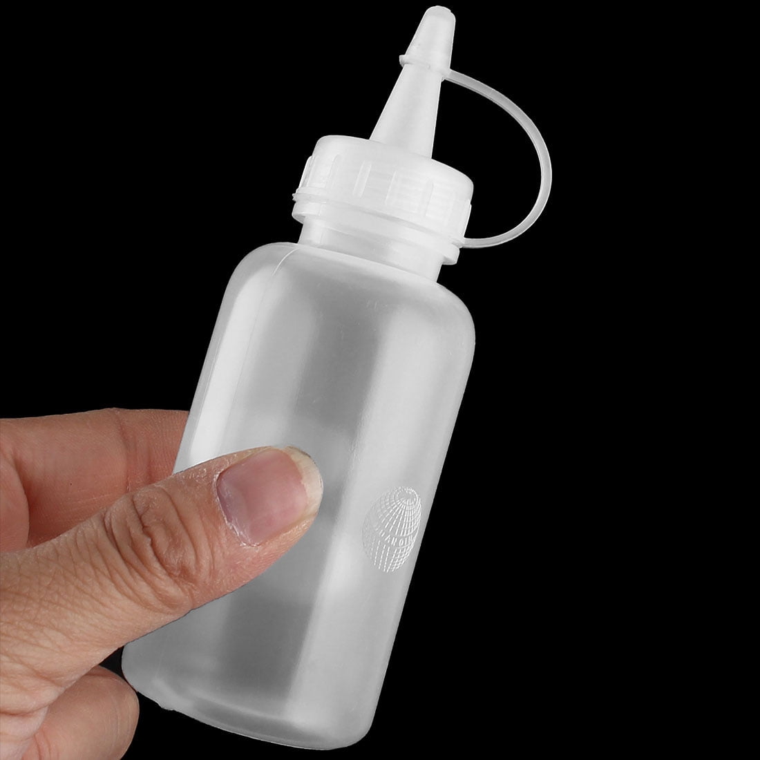 Unique Bargains Kitchen Plastic Vinegar Ketchup Squeeze Bottle Dispenser 100ml 5 Pcs