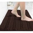 thumbnail image 1 of Alfombra de baño Yimobra, antideslizante, superabsorbente, color marrón, 32 x 2, 1 of 9