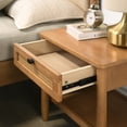 thumbnail image 4 of Roundhill Furniture Vichy 3-Piece Rubberwood Bedroom Set, Platform Bed with Two Nightstands, King, 4 of 10