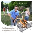 thumbnail image 3 of Greeniant Rejilla para parrilla de barbacoa resistente al calor, fogata, carne, soporte para asar a la parrilla, yardas, fiesta, Camping, senderismo, Estufas de camping Greeniant OD019662-00B, 3 of 6