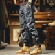 thumbnail image 3 of Pantalones de trabajo para hombre, pantalones cargo para hombre, color caqui, para invierno, para trekking, holgados, de talla grande, pantalones largos, ropa barata de algodón y licra, talla grande, 3 of 4