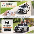thumbnail image 5 of Dodge Electric Ride on Cars for Kids, 24V Licensed Dodge Durango Powered Ride on Toy with Parent Remote Control, Electric Car Vehicle for Boys 3-6 w/Music Player/LED Light/Safety Belt, White, 5 of 12