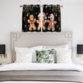 thumbnail image 3 of Gingerbread Christmas Kitchen Curtains Window Panels, Xmas Balls Branches Black Insulated Window Treatment Curtain, Grommet Curtains for Bedroom/Living Room/Bathroom, 2 Piece 42"Wx54"L, 3 of 8