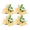 thumbnail image 2 of yingyy 1/2/3 4X Artificial Flower Faux Plant Home Decal Workmanship Multipurpose Long-lasting Exquisite Fake Flowers Wedding Decor Red 1 Pc, 2 of 6