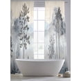 thumbnail image 5 of Watercolor Forest Sheer Curtains 84 Inch Length 2 Panels Set, Vintage Mountain Branches Tree Voile Window Treatment Rod Pocket Curtains Sheers Drapes for Bedroom/Living Room/Kitchen 52"x84"x2, 5 of 7