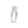 thumbnail image 4 of 14kt White Gold Round Diamond Bridal Wedding Ring Band Set 3/4 Cttw, 4 of 4