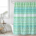thumbnail image 6 of Teal Green Boho Shower Curtain Set - Extra Long 72" x 96" Washable Bathtub Curtain with 12 Hooks, Vintage Ethnic Tribe Abstract Art Waterproof Fabric Stall Shower Curtains for Bathroom/Bathtub Décor, 6 of 6