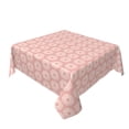thumbnail image 2 of YFYANG Square Polyester Table Cloth, 54" x 54" Reusable Table Cover Kitchen Dining Room Pink Daisies Pattern Decorative Tablecloths for Tables of 2-4 People, 2 of 8