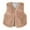 Khaki, variant on Mercatoo Cute Fleece Vest for Girls Boys Fa𝘂x F𝘂r Sleeveless Jacket Coat Warm Thick Waistcoat Fuzzy Furry Cardigan Plush Gilet Outwear
