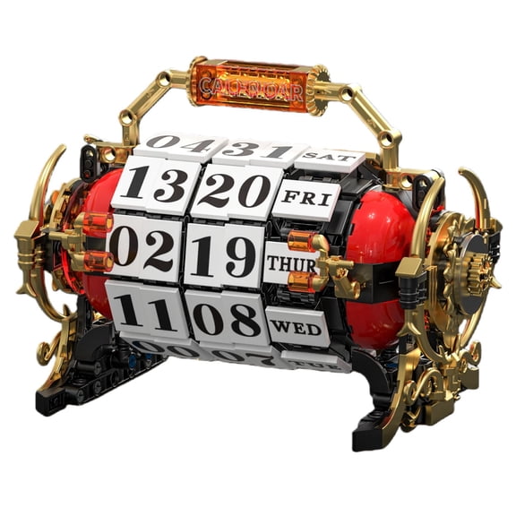 Honchoes Retro Calendar Building Blocks Set Compatible with Lego Home Decor Gift for Adults 889 Pcs