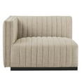 thumbnail image 5 of Modway Conjure Channel Tufted Upholstered Fabric 5-Piece Sectional in Black Beige, 5 of 10