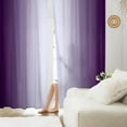 thumbnail image 3 of Purple Curtains 84 Inch Length for Living Room 2 Panel Set Purple and Grey White Window Treatment Curtains Lavender Ombre Gradient Light Filtering Curtains Modern Abstract Drapes, 3 of 7