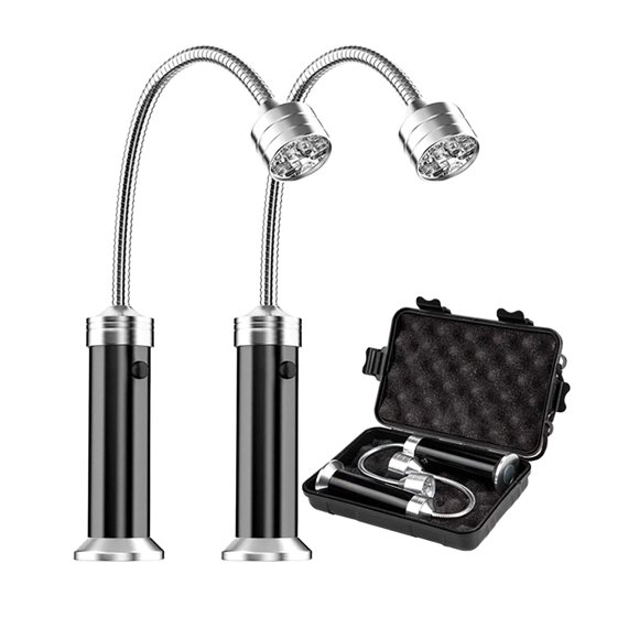 Lumières de Gril pour BBQ, Lumière de Gril Magnétique, Col de Cygne Flexible à 360 Degrés, Résistante à l'Eau et à la Chaleur, Base Magnétique, Lumière de Barbecue DEL