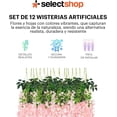 thumbnail image 2 of Flores Artificiales De Decoracion Glicina Colgantes De Wisteria para Jardín Exterior Hogar Fiesta Boda Plantas Artificiales Decorativas Flores Artificiales Realistas (Lila 12 Piezas), 2 of 7