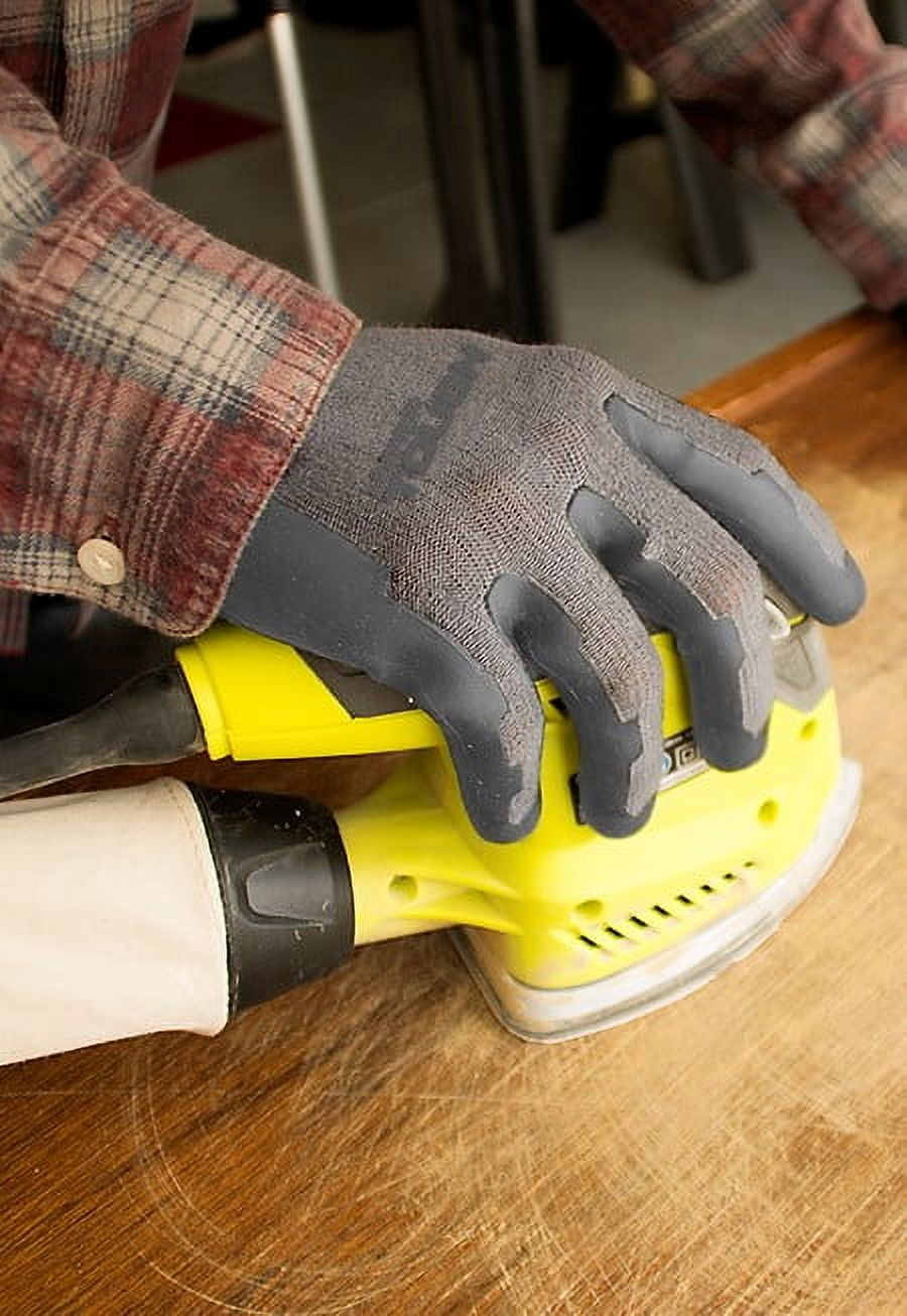 Expert Gardener No-Slip Grip Gloves, Grey, Medium