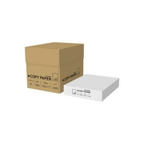Unbranded 8.5" x 11" 3-Hole Punch Copy Paper 20 lbs. 92 Brightness 500 Sheets/Ream 5 Reams/Carton
