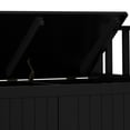 thumbnail image 6 of Acadian 36 inch Wide Solid Wood Transitional Small Entryway Storage Bench in Black, 6 of 13