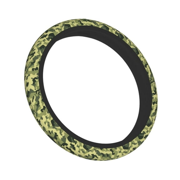 Universal 15 Inch Army Camouflage Pattern Elastic Stretch Neoprene Steering Wheel Cover For Car Truck Suv