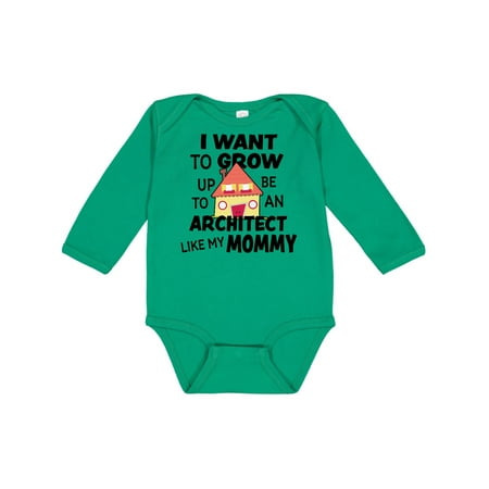 

Inktastic I Want To Grow up To Be An Architect Like My Mommy Gift Baby Boy or Baby Girl Long Sleeve Bodysuit