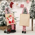 thumbnail image 6 of Christmas Gift Bags, Reusable Burlap Embroidered Tote Bag for Gifts, Shoulder Grocery Totes with Santa Snowman Reindeer Xmas Tree Pattern, Birthday Party Treat Handbag for Xmas Holiday Favors, 6 of 7