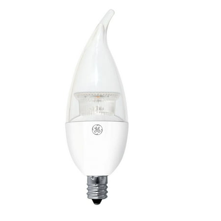 - (2x 2-Packs) - 60W Equivalent Daylight (5000K) High Definition CA10 Bent Tip Clear Candelabra Base Dimmable LED Light Bu