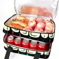 thumbnail image 5 of Tiny Teeth Large Capacity Double Layered Insulated Lunch Bag, 2 Compartment Refrigerated Meal Bag for Hand Carry, 7.1x11.4x16.1 Inches, 5 of 6