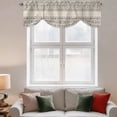 thumbnail image 2 of Beige Black Boho Tie Up Valance Curtains for Windows, Kitchen Curtains Window Treatments, Vintage Ethnic Tribe Abstract Art Short Window Shades Valances for Bedroom Bathroom Cafe 54"x18", 2 of 8