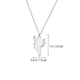 thumbnail image 3 of Collar con colgante de cactus, sencillo y elegante, para mujer (plata), 3 of 6