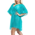 thumbnail image 4 of HAPPY BAY Women's Beachwear Swimsuit Coverups for Women Summer Swim Beach Dress Cover ups for Swimwear Women Loose Boho Bathing Suit M-L Turquoise, Solid, 4 of 5